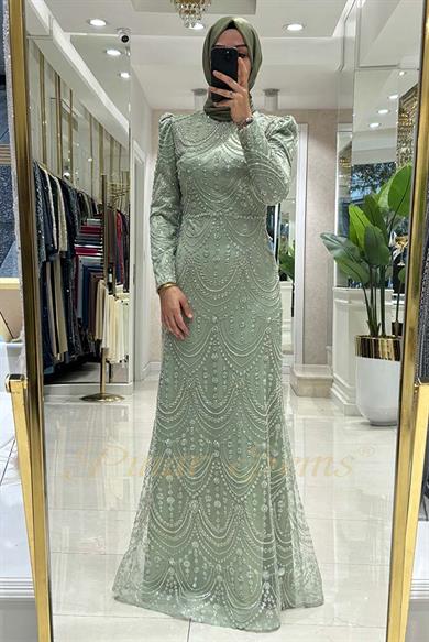 Pınar Şems Serin Abiye Mint