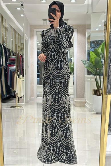 Pınar Şems Serin Abiye Siyah