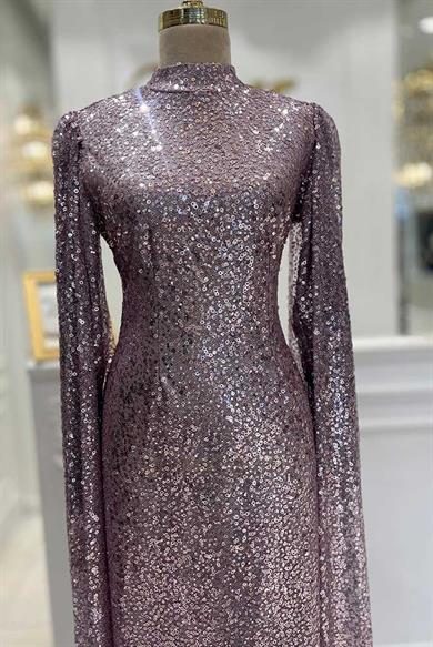 Pınar Şems Sürpriz Abiye Lila