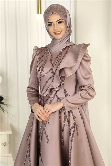 Pınar Şems Taçmin Abiye Lila