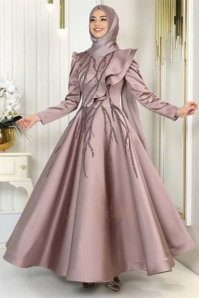 Pınar Şems Taçmin Abiye Lila