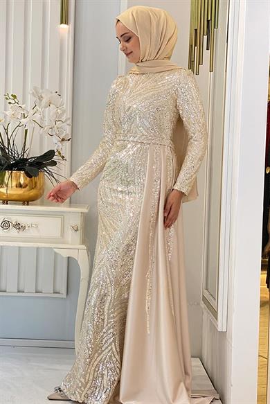 Pınar Şems Yeni Hayrunisa Abiye Gold