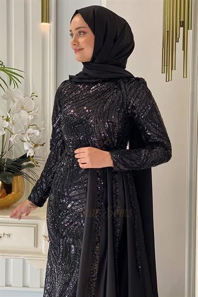 Pınar Şems Yeni Hayrunisa Abiye Siyah