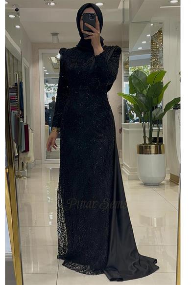 Pınar Şems Yeni Maral Abiye Siyah