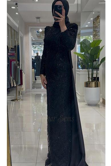 Pınar Şems Yeni Maral Abiye Siyah