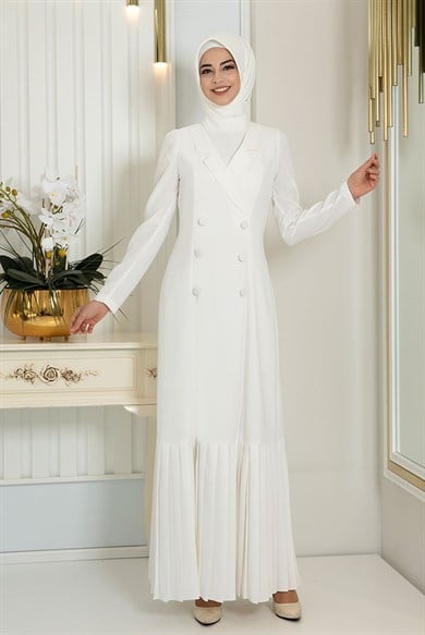 Pınar Şems Yıldız Elbise Ekru