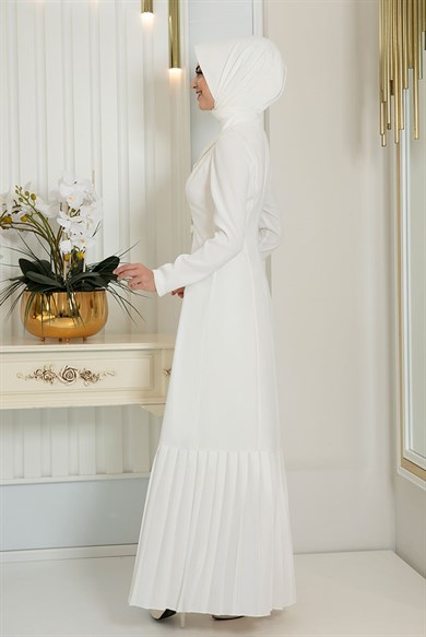 Pınar Şems Yıldız Elbise Ekru