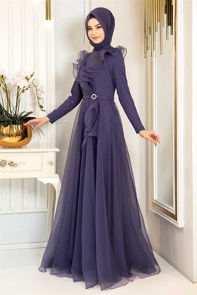 Pınar Şems Zara Abiye İndigo