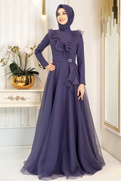 Pınar Şems Zara Abiye İndigo