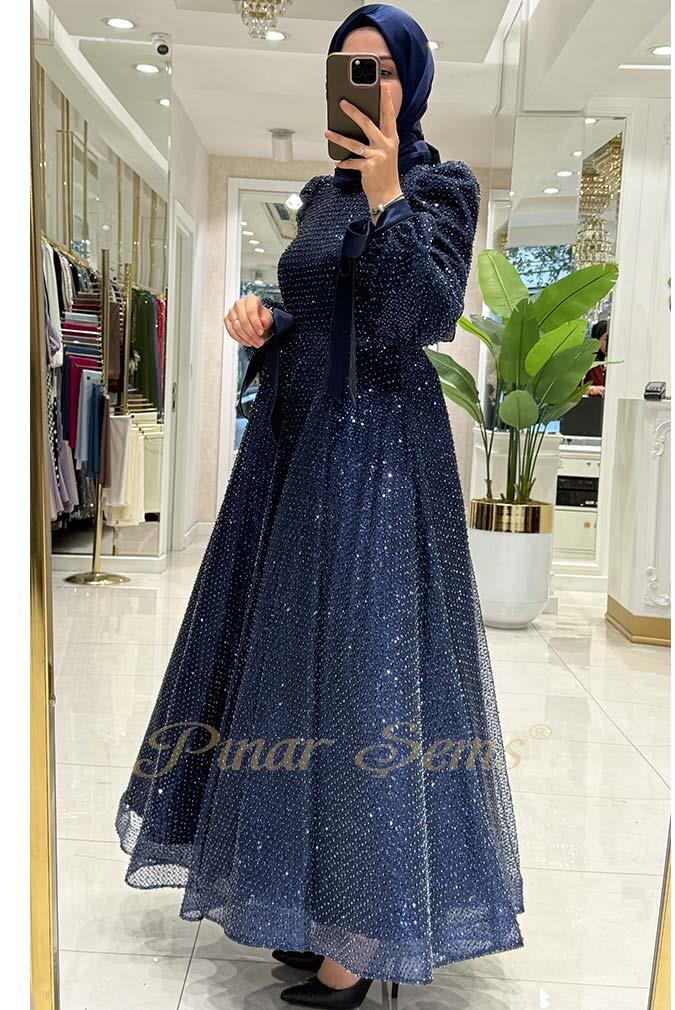 Pınar Şems Alin Abiye Lacivert