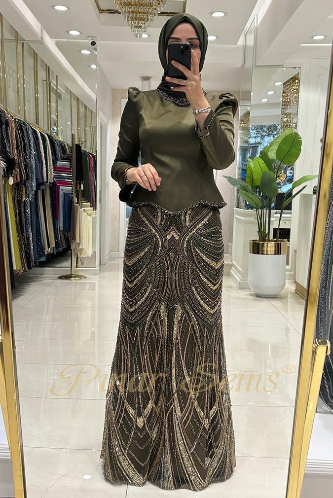 Pınar Şems Berceste Abiye Haki