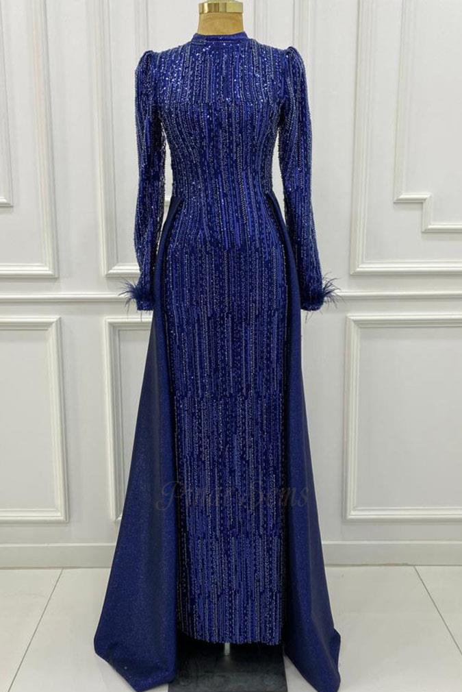 Pınar Şems Belfu Abiye Mavi