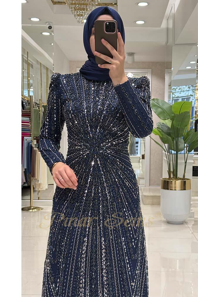 Pınar Şems Elara Abiye Lacivert