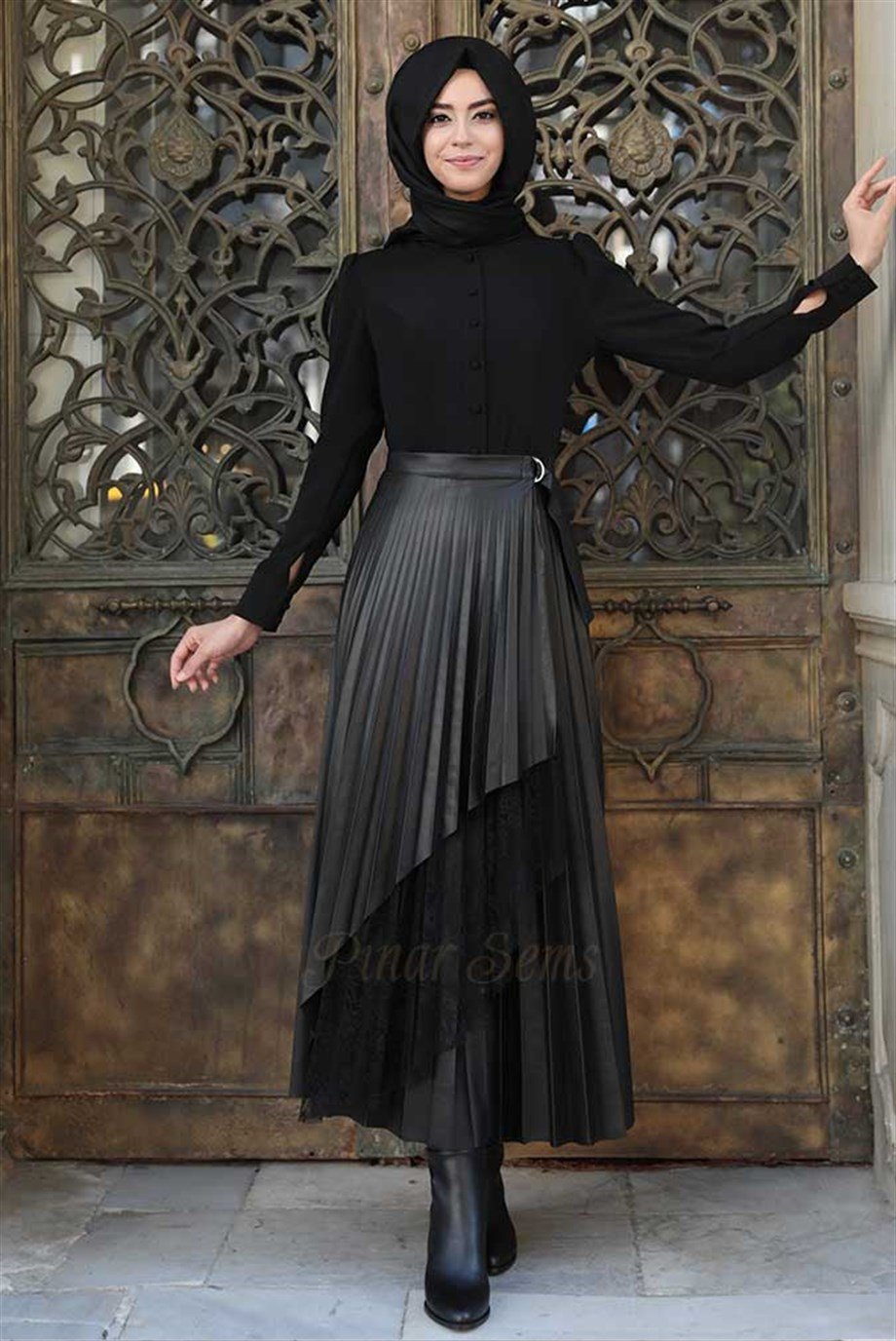 Pınar Şems Elif Etek Siyah