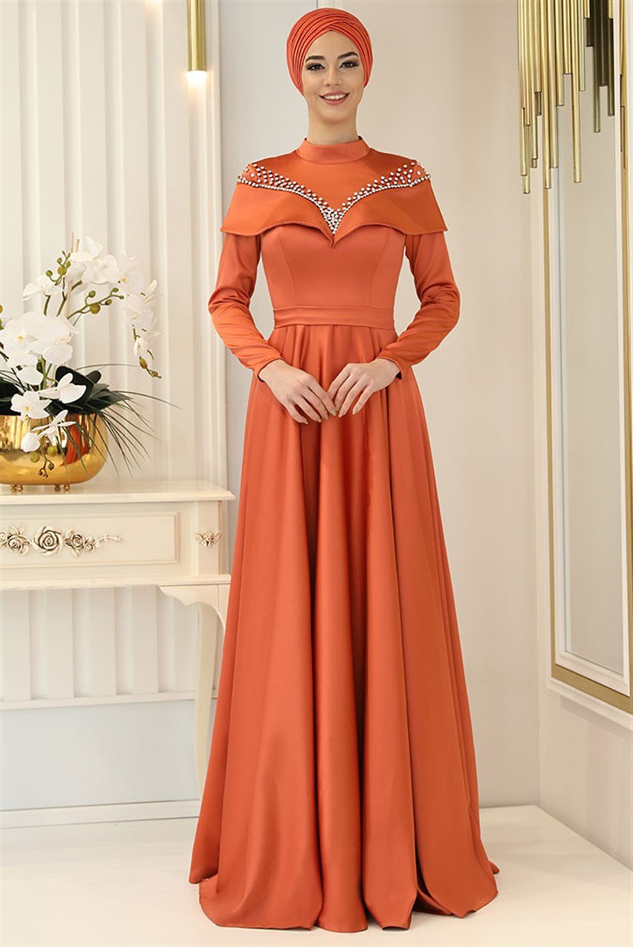 Pınar Şems Flover Abiye Şeftali