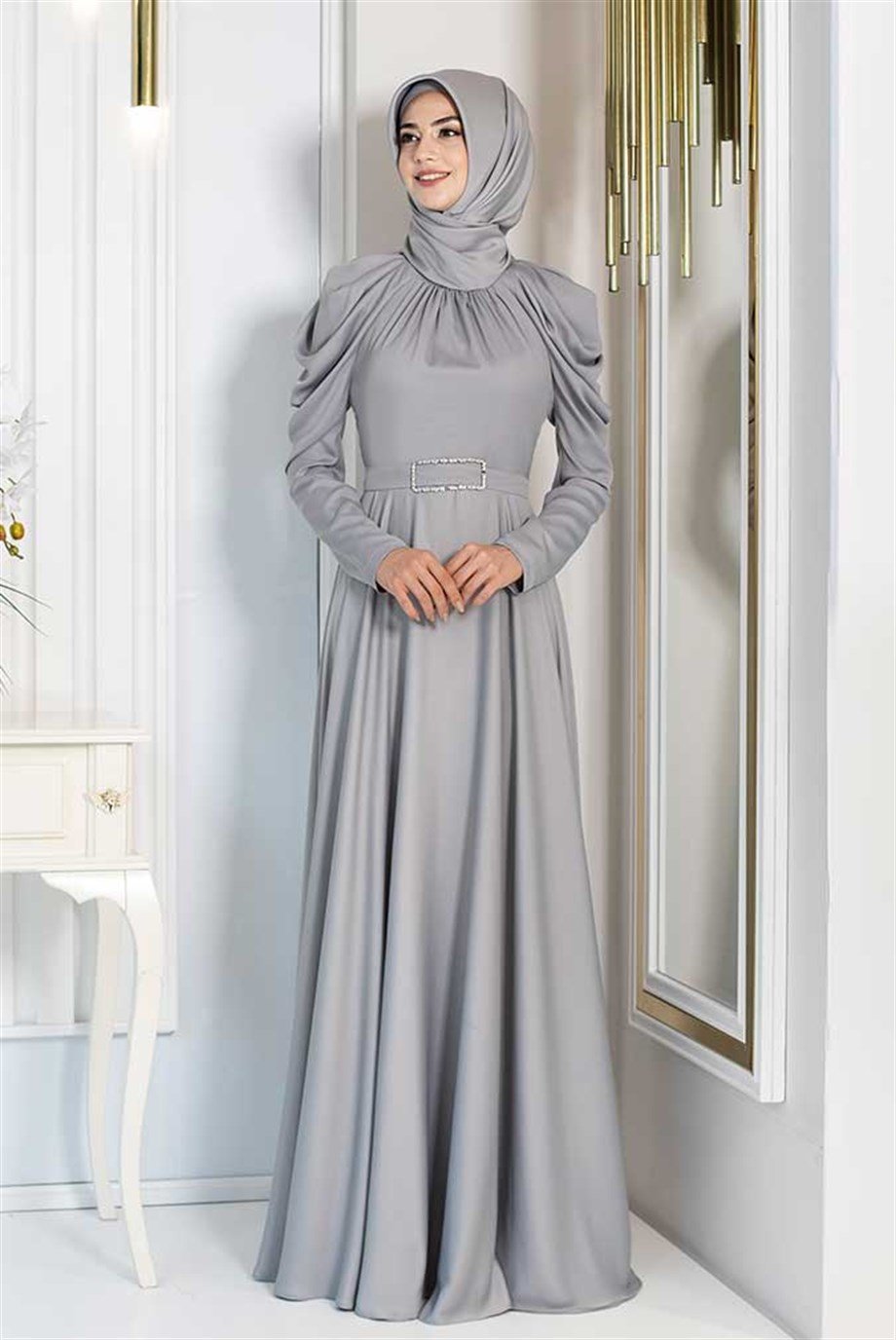 Pınar Şems Huri Abiye Gri