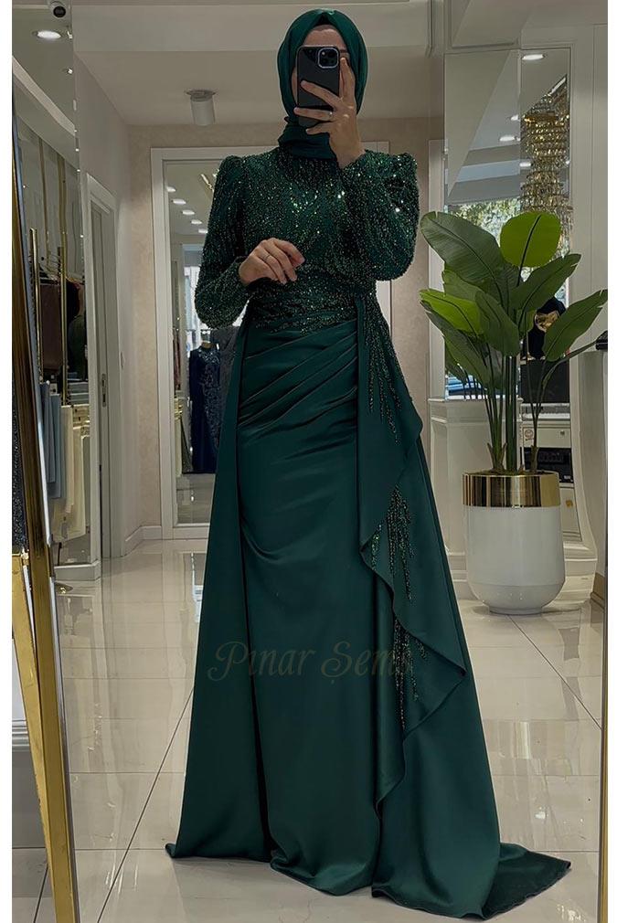 Pınar Şems Letafet Abiye Zümrüt