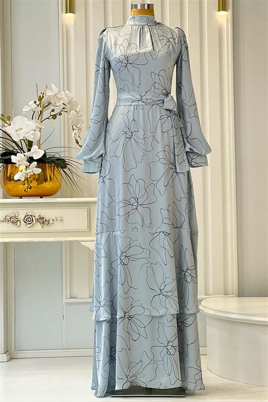 Pınar Şems Nilüfer Elbise Mavi