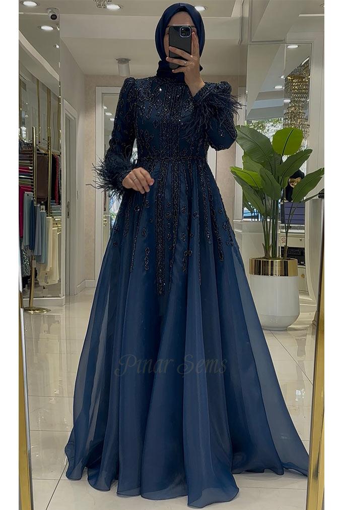 Pınar Şems Sema Abiye Lacivert