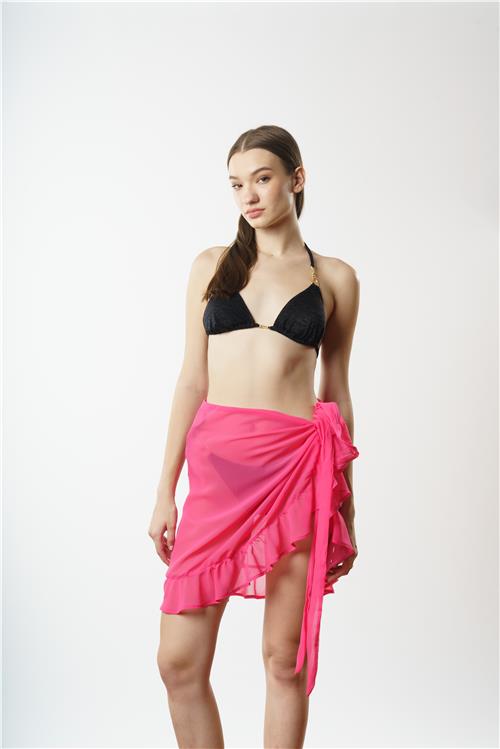 P5803 BAĞLAMALI KISA ETEK PAREO