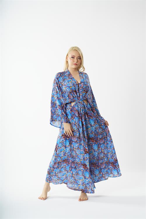 P5809 PENCERE DETAYLI KİMONO PAREO