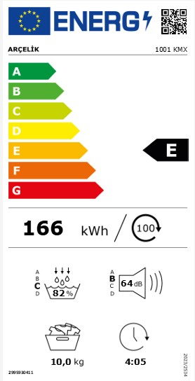 Arçelik 1001 KMX 10 Kg Kurutma Makinesi
