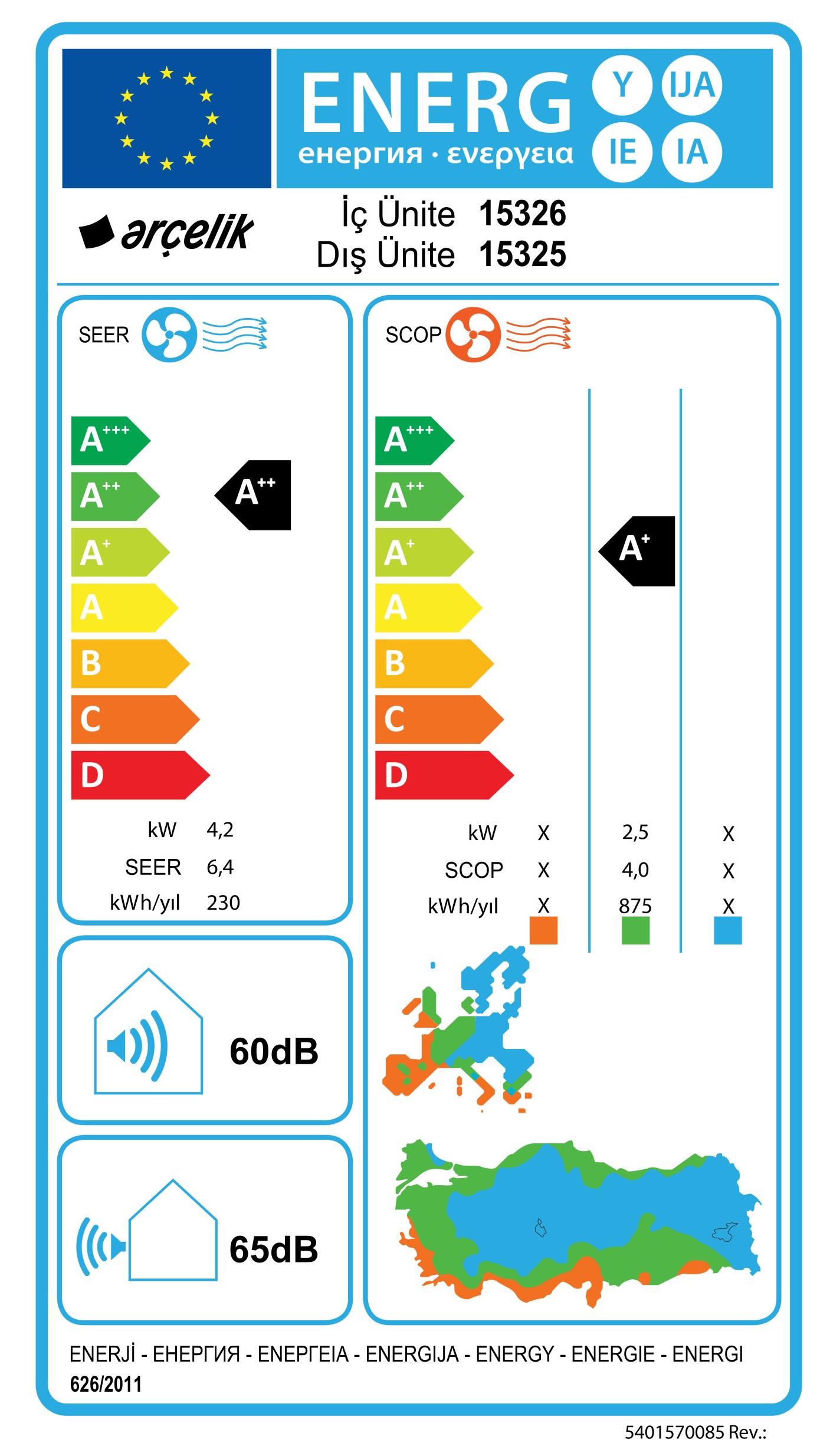 Arçelik 15325 Split Klima