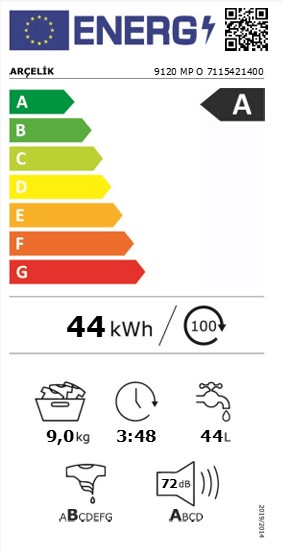 Arçelik 9120 MP O 9 Kg Çamaşır Makinesi
