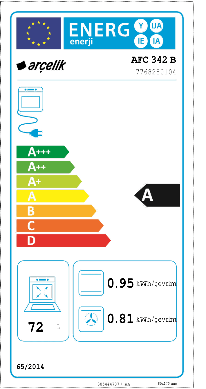 Arçelik ADE 6062 B1 Ankastre Duvar Tipi Davlumbaz