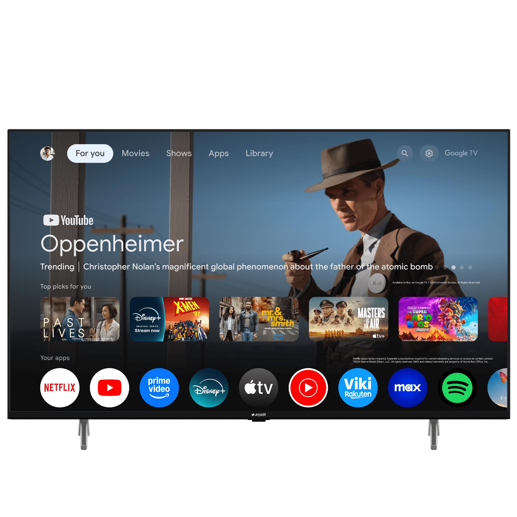 Arçelik 7 serisi 55'' 4K UHD Google TV - A55 E 795 B Google TV