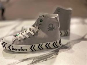 Benetton Gri Uzun Ayakkabı -(BN-30625)