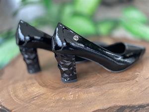 Pierre Cardin Siyah Rugan Topuk Ayakkabı (51752)