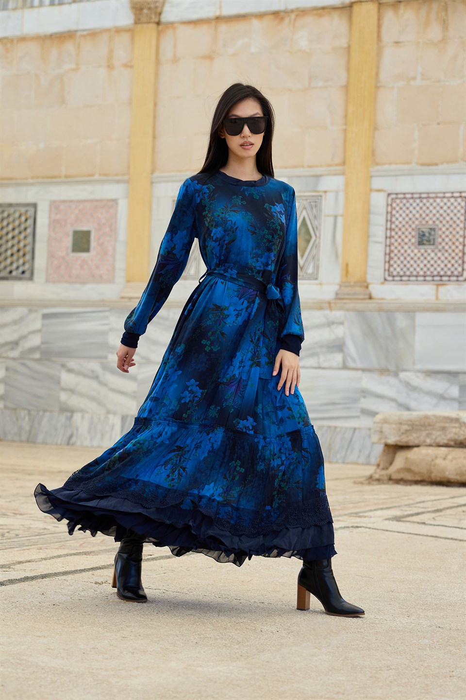 Misswhence Çiçekli İpek Elbise (32821) | Wom Boutique