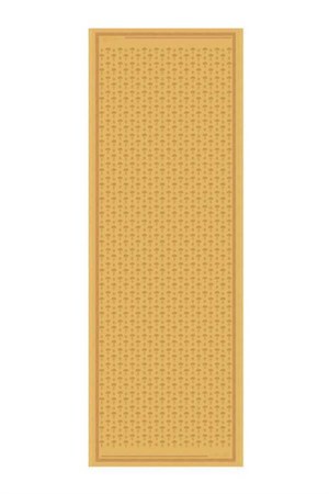 İmannoor Karanfil Monogram Altın Sarısı İpek Şal