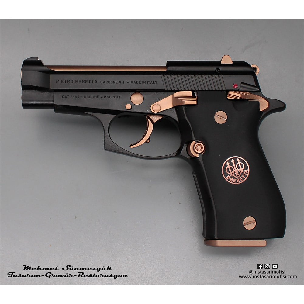 Beretta 81F Kaplama // Siyah Krom,Rose Parçalar
