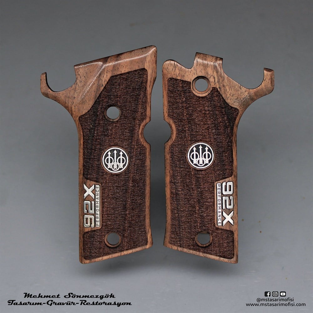 Beretta 92X Kabze // Klasik Tasarım,Gümüş Logolu