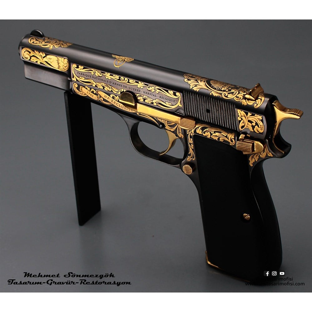 Browning HP Gravür // Özel Gravür,Osmanlı Devlet Armalı