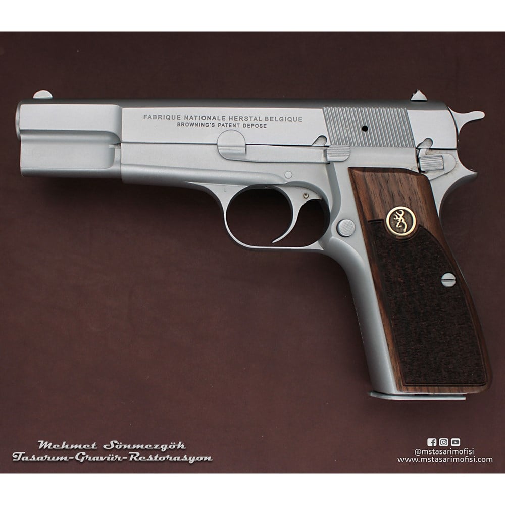 Browning HP Kaplama // Beyaz Krom Mat