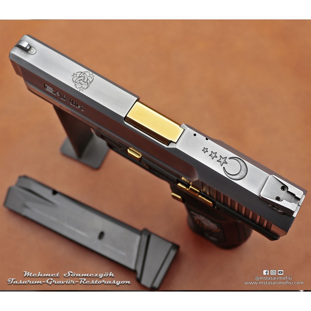 Canik TP9 Gravür // Teşkilat-ı Mahsusa,Ay Yıldız 3D Logolu