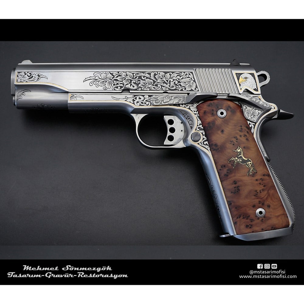 Colt 1911 Gravür // Kartallı Özel Tasarım Gravür