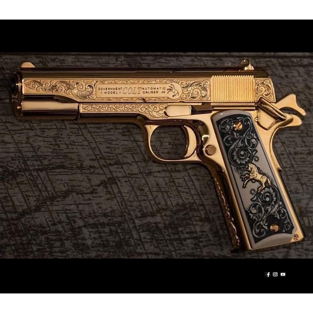 Colt 1911 Gravür // Yanaklar Gravür,Özel Tasarım Kabze