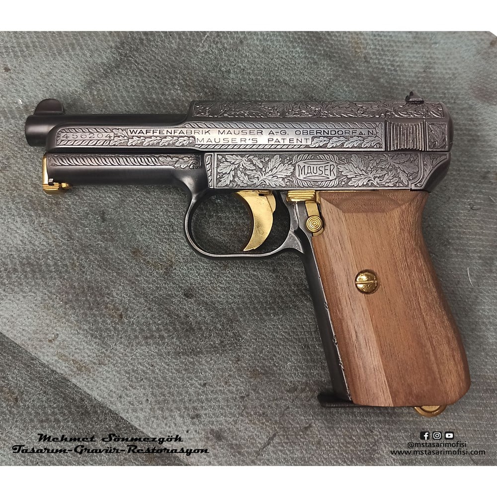 Mauser Werke Gravür // Meşe Yapraklı,Nazi Armalı Gravür