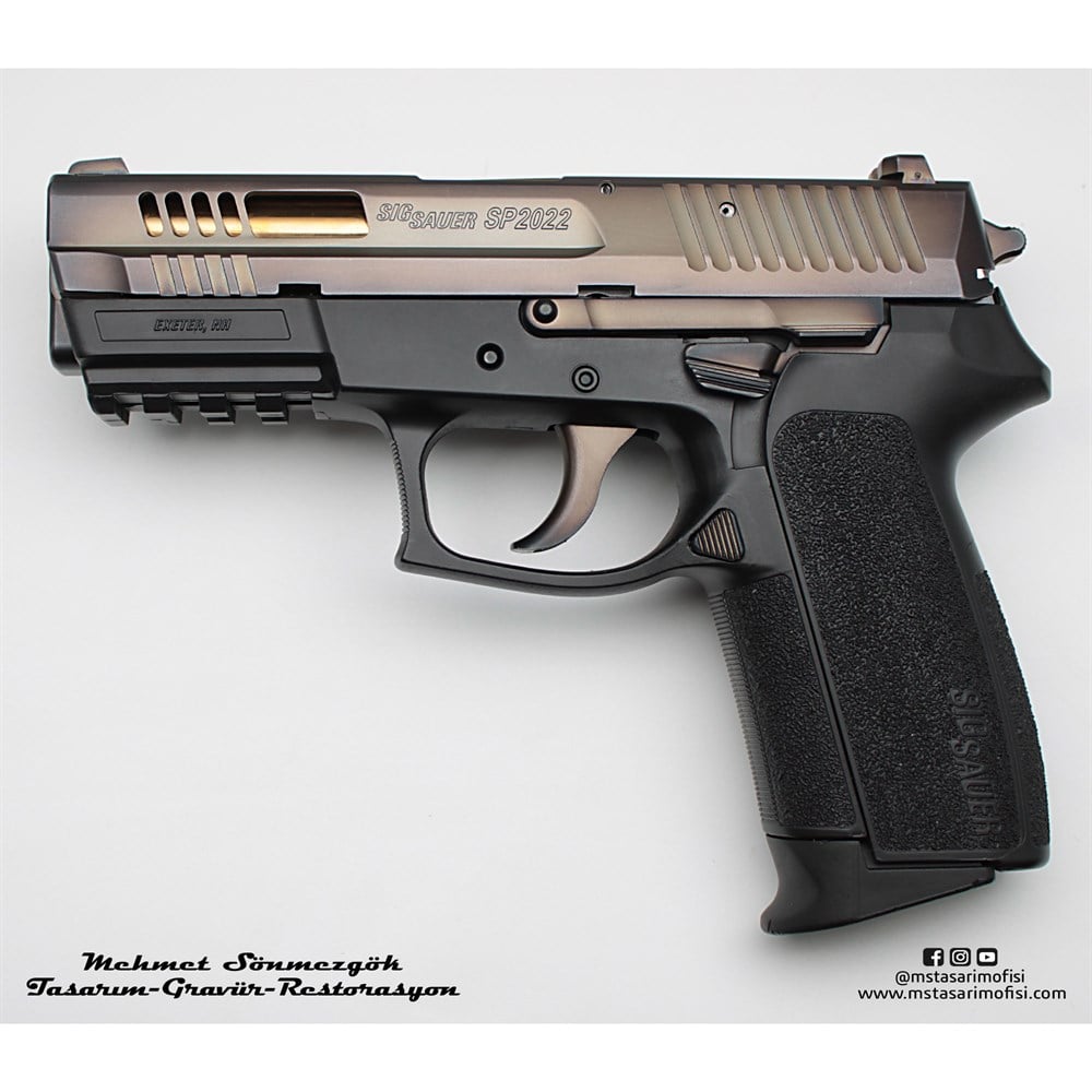 Sig Sauer SP2022 // Özel Modifiye,Çekme Kertiği,Eskitme Füme Titanyum