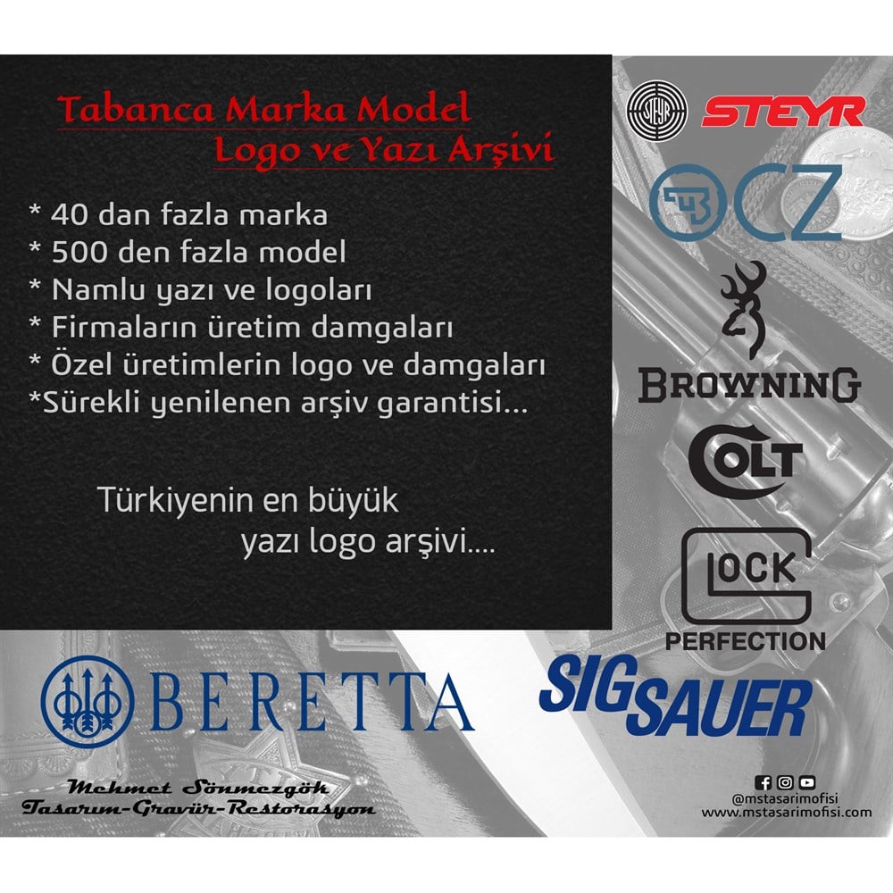 Silah Yazı & Logo Arşivi (Full Paket)