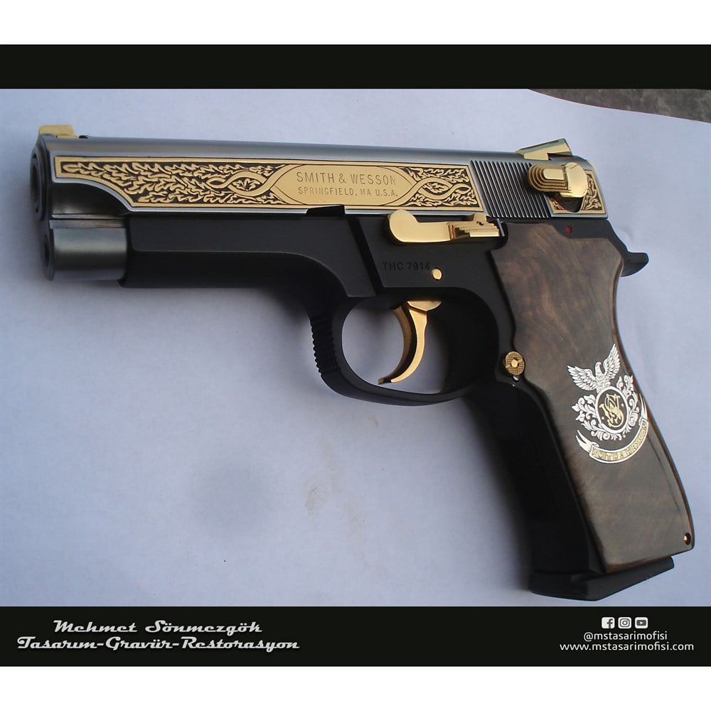 Smith & Wesson 5906 Gravür // Meşe Yaprağı Tasarım