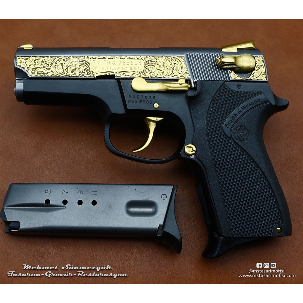 Smith & Wesson 6906 Gravür // İnce İşcilikli Özel Gravür