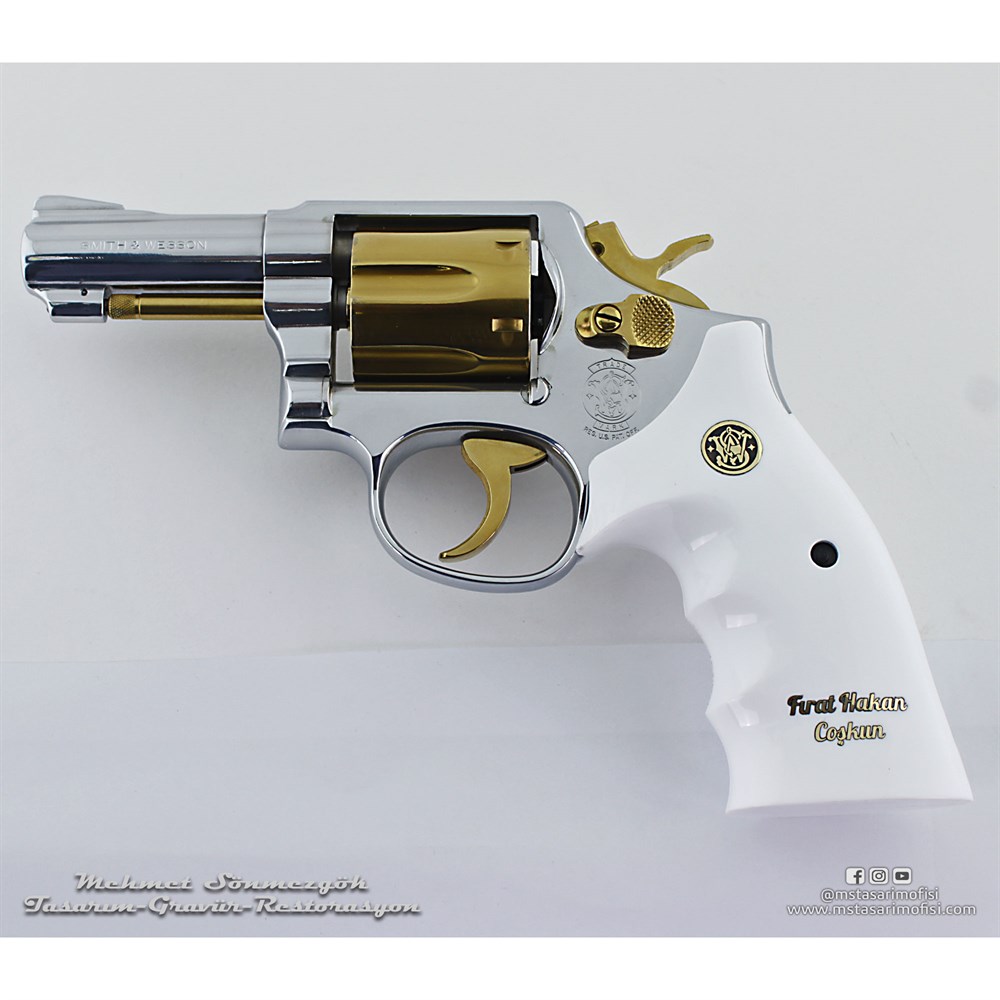 Smith & Wesson.38 Kaplama // Parlak Krom,Sarı Titanyum