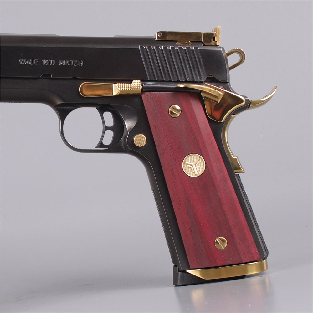 Yavuz 1911 Kabze // Kırmızı Boyalı Ceviz,Logolu