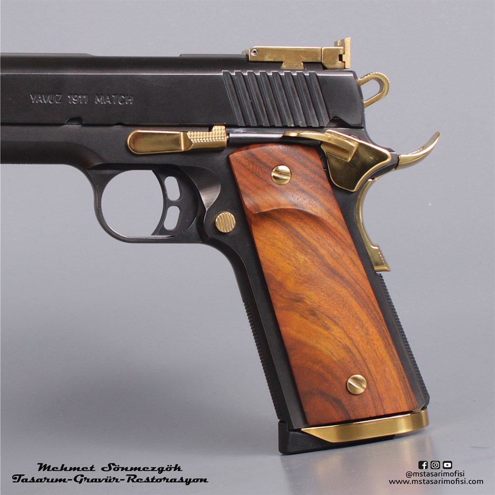 Yavuz 1911 Kabze // Parmak Destekli,Tütün Rengi