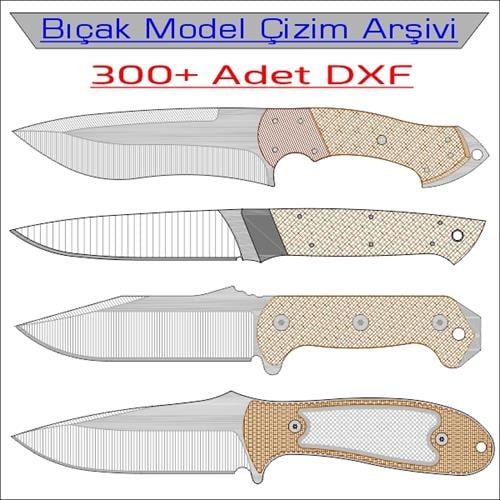 Bıçak Çizim Arşivi (DXF) 300+ Model